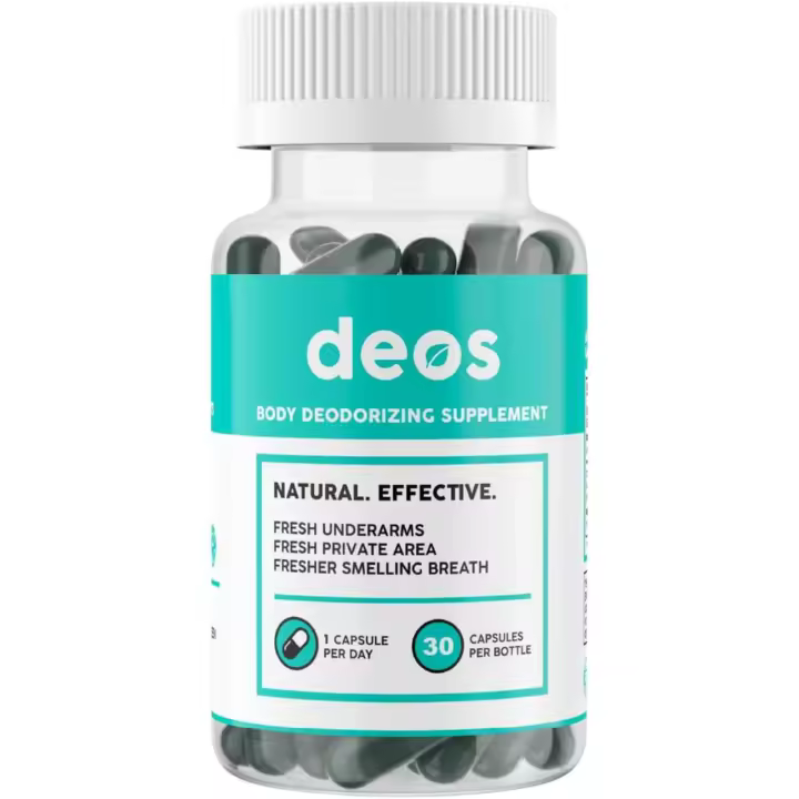 DEOS Suplemento de desodorante interno Desodorante para todo el cuerpo Apoyo para la salud, la desintoxicación y la digestión de la piel intestinal - Control natural de olores - 1