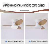 Adecuado para dormitorio, estudio, comedor, habitación de niños, montaje e instalación que incluyen bombilla y control remoto, lámpara de ventilador de techo moderna y sencilla de nogal nórdico con vetas de madera. - details 3