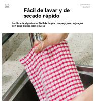 Paños de Cocina para Lavar Platos, 100% algodón,Trapos de Cocina superabsorbentes, Paquete de 8 - details 5