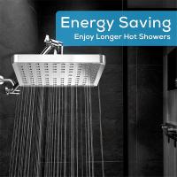 Cabezal de ducha de lluvia a presión, accesorio de lujo y aspecto moderno, reemplazo ajustable para su baño - details 2