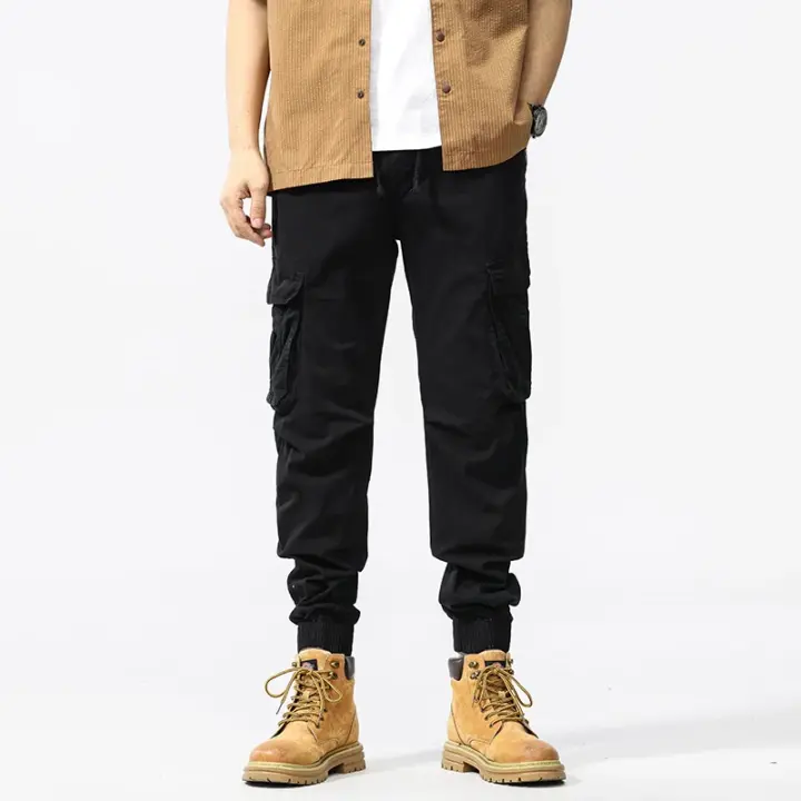 Pantalones sueltos de algodón informales para primavera y verano para hombre. - 1