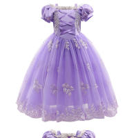Disfraz de princesa Aurora Rapunzel para niña, disfraz elegante de tul para Navidad y Halloween, cumpleaños - details 0