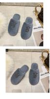 Zapatillas de algodón peludas para mujer, calzado cálido para el hogar, zapatillas de diamantes brillantes, zapatos planos de moda para exteriores, otoño e invierno, nuevo - details 16