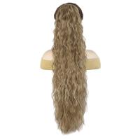 Peluca con cola de caballo con pinza para permanente de maíz, extensión de cola de caballo ombré, cola de caballo rizada y ondulada larga, Clip con cordón en cola de caballo, peluca para fiesta - details 16