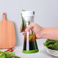 Batidora de contenedor de jugo, Botella Mezcladora de aderezo de ensalada a prueba de fugas con escala, agitador de aderezo de ensalada, taza mezcladora Manual - details 5