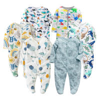Bodysuit Para Bebés Niños Y Niñas De Algodón 100% Con Cuello En V Y Botones Cubiertos De Manga Larga Para 0-12 Meses Ropa De Bebé Primavera Otoño - details 1