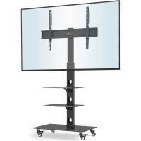 Soporte TV Ruedas para Pantallas de Plasma/LCD/LED de 30-70 Pulgadas hasta 40 kg, Soporte TV Suelo con 6 Ajustes de Altura Ajustable de Vidrio Templado de 3 Niveles, MAX VESA 600x400 mm - details 0