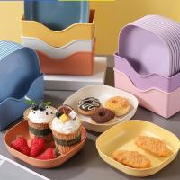 10pcs Set Reusable Fruit & Dessert Plates - Washable, Multifunctional Snack Dishes with Built-In Base for Bones & Candy - details 2