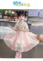 Hanfu-falda glutinosa súper inmortal de manga corta para niña, falda glutinosa súper inmortal de estilo fino para bebé, verano 2025 - details 5