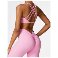 Sujetador deportivo push-up con tiras cruzadas para mujer, top corto para yoga, gimnasio, fiess, transpirable - details 16