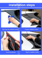 Cubierta de decoración de ventana lateral para Toyota RAV4 XA50 2019-2023 en fibra de carbono ABS con estilo exterior modificado pegatinas peluche - details 7