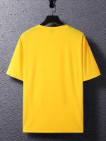 Camiseta gráfica de algodón negro para hombres - Manga corta, diseño de planeta y estrellas, impresión "Esforzándonos por la excelencia en la exploración", ropa deportiva cómoda y transpirable, 100% algodón, lavable a máquina, camiseta elegante - details 1