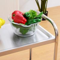 Carrito de Cocina de Acero Inoxidable 2 Banjas y 2 Brazos para Comedor Salón 70,5x40,5x81 cm - details 7