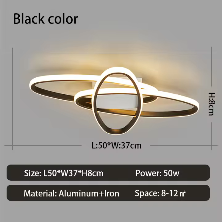 Candelabros Led modernos para sala de estar, luminaria de suspensión de 110-220V, accesorios de iluminación de araña led negros/dorados, novedad - 1