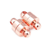Cierre magnético de latón color oro de 18 quilates, cilíndrico ovalado, en forma de corazón, para collares y pulseras, accesorios para la fabricación de joyas. - details 13