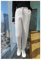 Pantalones de Cachemira para Mujer Otoño-Invierno Cintura Alta, Color Sólido, Estilo Casual, Ajuste Suelto, Pantalones de Punto para Exteriores - details 12
