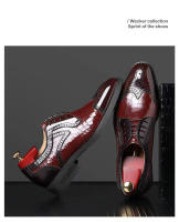 Brock en relieve oxfords zapatos de cuero para hombre - details 6