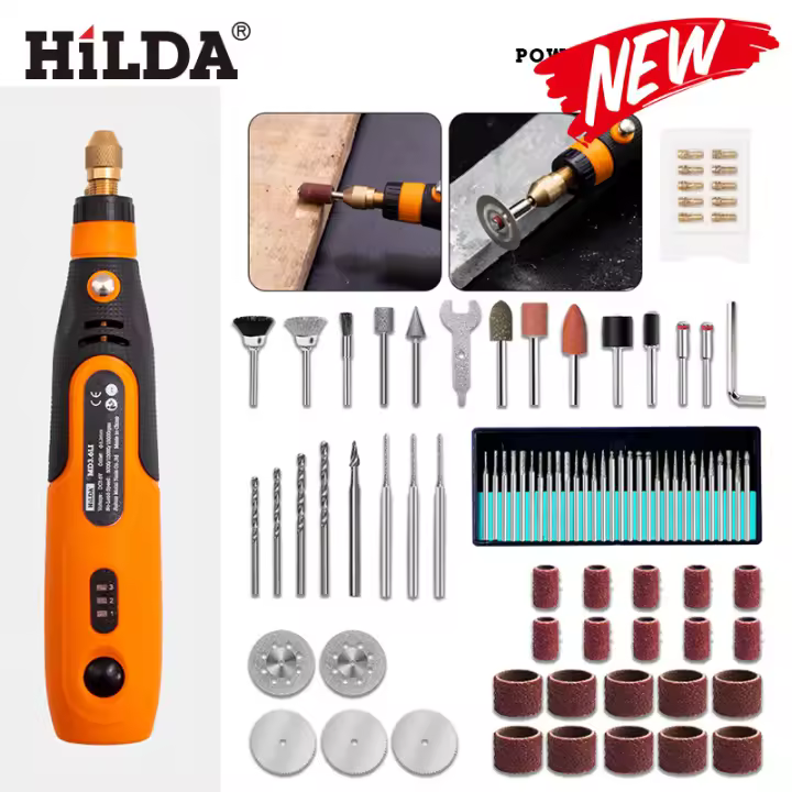Taladro Mini Eléctrico HILDA sin Cable con Herramientas Rotativas para Accesorios 3.6V para DIY y Molienda - 1