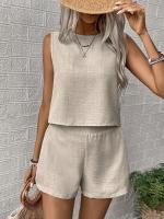 Conjunto de Verano 2025 para Mujer Top Sin Mangas y Shorts Cortos Estilo Casual y Deportivo - details 6