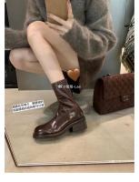 Nuevas botas finas de suela gruesa con cremallera de contracción lavadas botas cortas - details 8