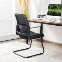 Silla de Conferencia, Silla de Reunión con Base Resistente Forma de Trineo, Sillas Cantilever Respaldo Ergonómico y Asiento Acolchado, Soporte Lumbar Regulable y Reposabrazos (estilo1, 1) - details 1