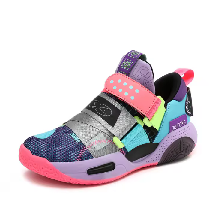 Zapatos de Baloncesto para Niños Suela Antideslizante de Goma Natural Forro de Cuero - 1