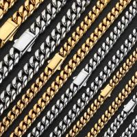 Collar de Cadena Cubana de Acero Inoxidable Dorado Impermeable, Varias Tamaños Disponibles para Hombres y Mujeres - details 7