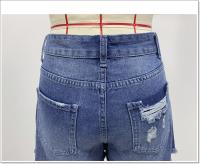 Nuevos y cómodos pantalones cortos de mezclilla ripp con borlas hechas a mano de estilo europeo y americano para mujer en 2025 - details 5