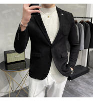 Traje de Abrigo de Piel de Ciervo de Alta Calidad Ajuste Delgado, Moda de Negocios Casual, Botón Único - details 0