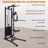 Máquina de Musculación Multiestación Musculación,Maquina Multifuncion Musculacion para Estación de dominadas con Pesas,Maquina Gimnasio para Fitness Gimnasio en Casa, Ejercitar Parte Superior Cuerpo - details 1