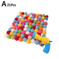 Juguetes para gatos, juguete interactivo de entrenamiento de lanzamiento para mascotas, gatitos, Mini juegos creativos de pistola de tiro, pelota de peluche elástica, suministros para mascotas - details 4