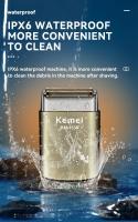 Kemei-afeitadora profesional de barbero para hombre, máquina de afeitar eléctrica sin cable para cabeza calva, afeitadora suave, recortadora de barba - details 6