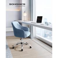 Silla de estudio, giratoria, altura ajustable, carga de 110 kg, marco de acero, tela de algodón-lino transpirable, para estudio, dormitorio, marrón OBG019K01 - details 44