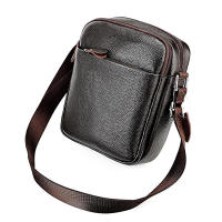 Bolso bandolera suave de piel de becerro auténtica para hombre informal - details 16