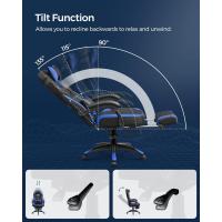 Silla de Oficina con reposapiés telescópico - Reposacabezas Ajustable - Soporte Lumbar - Carga máxima 150 kg - Negro - details 31