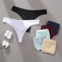 6PCS Conjunto De Bragas De Algodón G-String Para Mujer Lencería Sexy Sujetador Cómodo Color Sólido Briefs Y Tangas - details 16