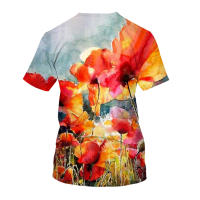 Camisetas 3D de manga corta y larga para hombre 2025, ropa de moda popular con elemento floral para imprimir, ropa de belleza de color. - details 4