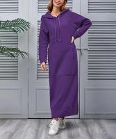 Vestido de Midi para Mujer con Capucha Moda 2025, Tejido Mixto, Estilo Informal, Suelto, Sudadera - details 14