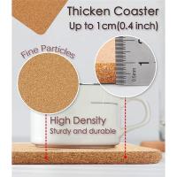 Almohadilla de corcho cuadrada gruesa de alta densidad para platos calientes, posavasos de corcho multifunción resistente al calor de 8 pulgadas, almohadillas calientes de corcho - details 2