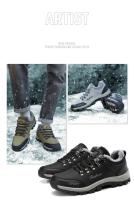 Zapatos de Senderismo Invierno para Hombres Botas Cálidas Exteriores para Acampar Antichoque Zapatillas de Escalada con Cordones - details 3