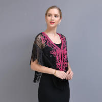 Bufanda bordada para mujer elegante taburete de noche con cubierta ligera vintage de los años 20 - details 1