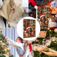 Calendario de Adviento de Navidad 2024,con 24 encantadores colgantes de perro salchicha, adornos de árbol de Navidad para decora - details 9