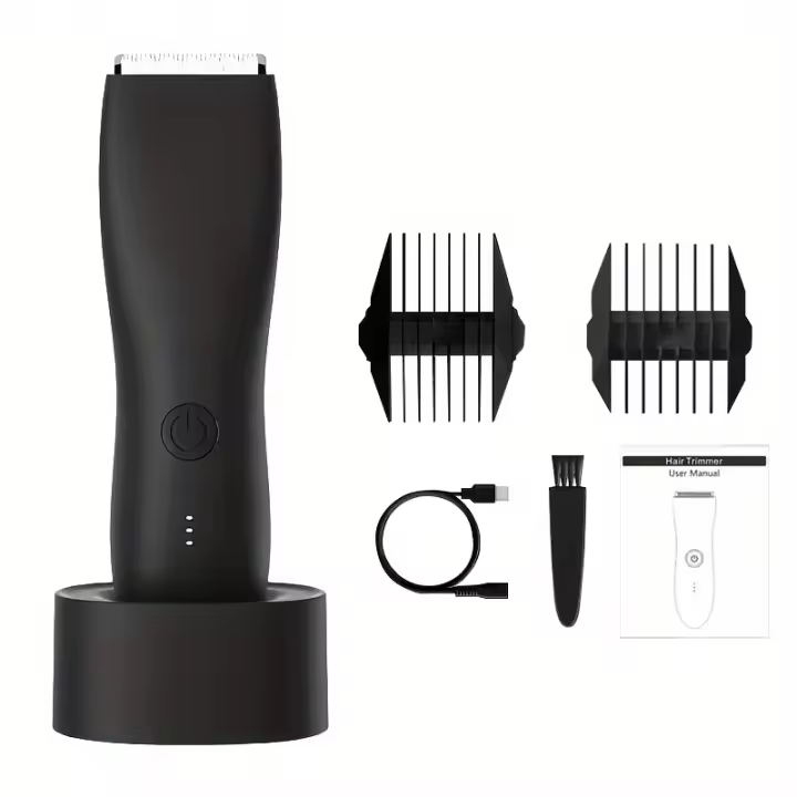 Máquina de afeitar eléctrica para hombres, dispositivo de depilación de cuerpo privado, máquina de afeitar silenciosa eléctrica para el hogar, recortadora de pelo corporal - 1