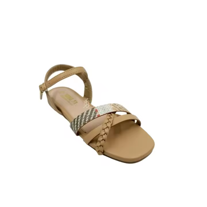2025 verano comercio exterior zapatos de moda de suela plana zapatos artesanales sandalias de mujer - 1