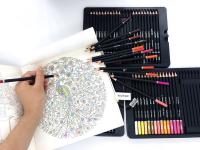 Juego de lápices de colores al óleo para dibujo de estudiantes, suministros de arte profesional para artistas, 74 piezas - details 10