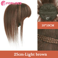 Para diadema trenzada, flequillo sintético, extensión de cabello, flecos falsos, Clip de pelo Natural en postizos para mujeres, Invisible Natural - details 7