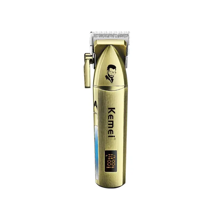 Kemei-cortadora de pelo eléctrica para hombre, máquina profesional de alta velocidad para cortar Cabello, Barbero, cuerpo de Metal, potente, con pantalla LCD - 1