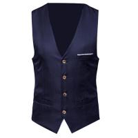 Chaleco clásico Formal de negocios para hombre, traje de Color sólido, de un solo pecho, talla grande, novedad de 2020 - details 2