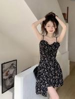 Vestido camisola floral francés Pure desire, temperamento femenino de verano, cintura dulce, Falda corta delgada de línea A, versátil - details 10