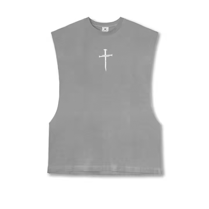 Camiseta de Deportivo sin Mangas Transpirable para Hombres Corte Lateral Abierto de Verano - 1